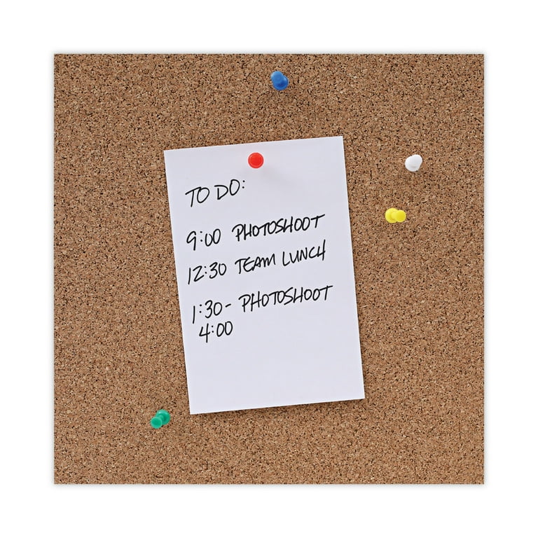 Cork Bulletin Board, 36 x 24, Tan Surface, Aluminum Frame Cork Bulletin Board, 36 x 24, Tan Surface, Aluminum Frame