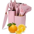 thumbnail image 1 of 19-Piece Kitchen Utensil & Knife Set – 11 Silicone Cooking Tools + 5 Stainless Steel Knives, Cutting Board & Scissors - Heat-Resistant, BPA-Free for Home & Kitchen, 1 of 7