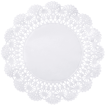The Baker Celebrations 100 Round 12 Inch Paper Lace Doilies, Disposable Table Place Mats