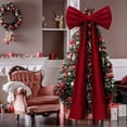 thumbnail image 6 of Upgraded Oversized Velvet Bow Christmas Tree Toppers Home Holiday Party Decoration Wedding Indoor Outdoor Y, 6 of 9