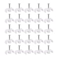 thumbnail image 1 of Unique Bargains Cable Clips with Steel Nail, 100Pcs 8mm/0.31' Plastic Cable Wire Clips, Circle Ethernet Cable Clips, White, 1 of 6