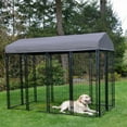 thumbnail image 4 of Lucky Dog STAY Series 4 x 8 x 6 Foot Roofed Steel Frame Villa Dog Kennel, 4 of 12