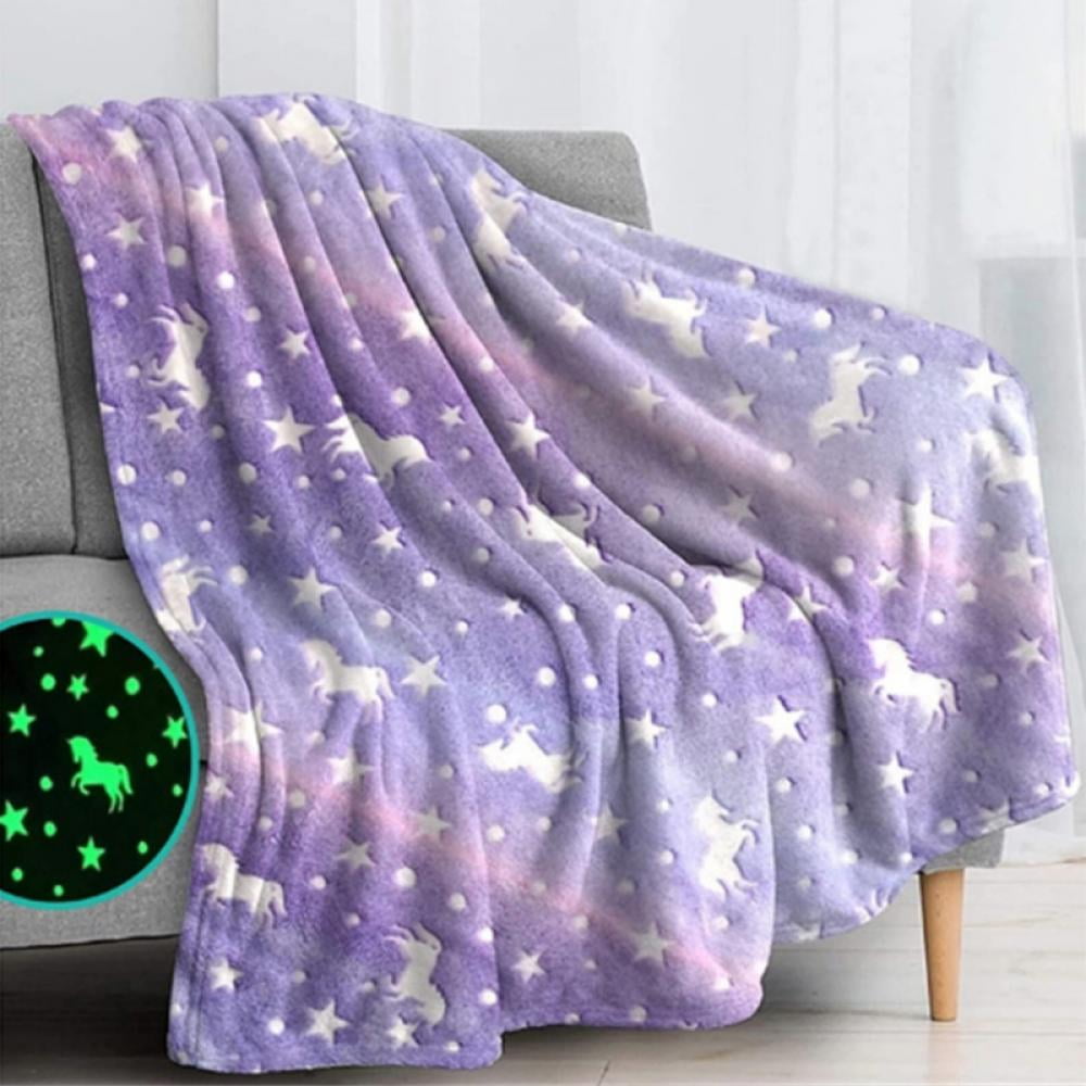  GLOWING SNUGGLES Glow in The Dark Blanket for Girls; Teenage  Birthday for Girls; Trendy Cool Stuff for Girls; Pop Art Room Decor; Soft  Girls Throw Blanket for Bed : Home 