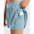 thumbnail image 4 of CRZ YOGA Girls Feathery-Fit Soft 2 in 1 Athletic Shorts Tennis Soccer Running Casual Liner Pockets Kids Teen, 4 of 5