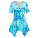thumbnail image 1 of Tallas grandes Impresión de flores Pañuelo de la cerradura Camiseta Rosegal  Camisetas tallas grandes, 1 of 5
