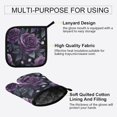 thumbnail image 3 of Yayeee Oven Mitts and Pot Holder Set of 2 Heat Resistant Kitchen Gloves Baking Hot Pad, Roses and Pearls, 3 of 5