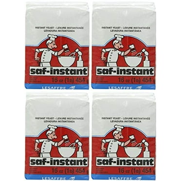 LeSaffre Saf-Instant Yeast Red, 16 oz (Pack of 4)