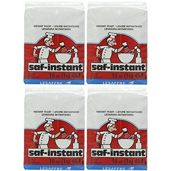 Saf Instant Yeast - Red Label - 16oz vacuum sealed bag - 4 Pack