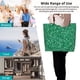 thumbnail image 5 of Balery Green Glitter Bolsa Tote Estilo Estético con Cremalleras, Bolsa de Hombro, Bolsa de Compras Grande y Plegable, 5 of 6