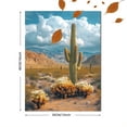 thumbnail image 3 of Qisvanset 12x16 Inch Framed Canvas Wall Art Arizona Desert Cactus Southwest Style Ready To Hang Wall Decor, 3 of 8