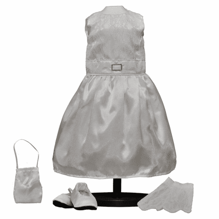 18 Inch Doll Clothes, Gala Party Gown, Bag, Ballet Shoes, & Hanger