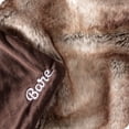 thumbnail image 2 of Bare Home Faux Fur Blanket - 60" x 80" - Ultra Soft Fleece - Oversized, Variegated Mocha, 2 of 5