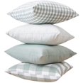 thumbnail image 1 of Juego de 4 cojines de almohada cuadrados duraderos para cama Sofá Dormitorio Silla Oficina 45X45Cm (Verde), 1 of 5