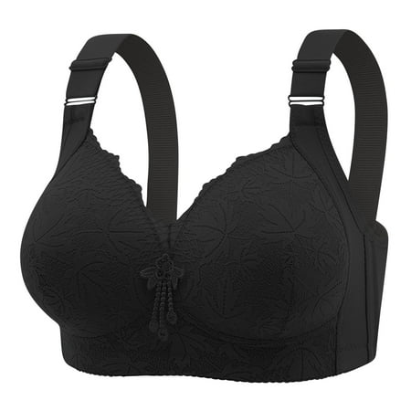 knqrhpse Push Up Bra Bras for Women No Underwire Fashionable And Casual Front Buttoned Underwear For Elderly People Skin Friendly And Comfortable Bra Front Closure Bras Minimizer Bra Black XXL