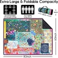 thumbnail image 3 of Picnic Blankets Waterproof Foldable Extra Large,80"x 60" Outdoor Beach Blanket Waterproof Sandproof,3-Layer Lightweight Handy Mat Tote Picnic Camping Rugs for Outside Your Rv(Boho Flowers), 3 of 6
