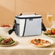 thumbnail image 4 of Xihbxyly Bolsa Térmica para Almuerzo, Bandolera de Picnic de Gran Capacidad, Diseño Impermeable y a Prueba de Fugas, Forro Suave y Duradero con Aislamiento de Aluminio, Ideal para Trabajo, Camping y, 4 of 6