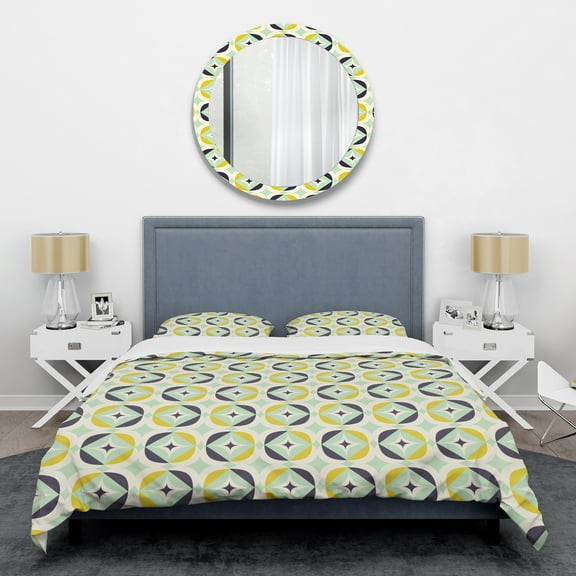 Designart 'Diamond Retro V' Mid-Century Modern Duvet Cover Set