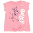 thumbnail image 3 of Bluey Toddler Girls T-Shirt and Active Retro Dolphin French Terry Shorts Outfit Set Toddler to Little Kid, 3 of 5