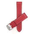 thumbnail image 1 of 22mm Racer, White Stitching, Leather Watch Strap Band, Stainless Steel Buckle, 1 of 7