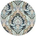 thumbnail image 4 of SAFAVIEH Wyndham Eglantine Damask Wool Area Rug, Blue/Multi, 3' x 5', 4 of 10