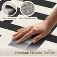 thumbnail image 6 of ODIKA 6'x9' Black Grey Geometric Maze Pattern Washable Area Rug Modern Interlocking Rectangular Blocks Abstract Non-Slip, Easy Care, for Family Room, Living Mater Bedroom, 6 of 7