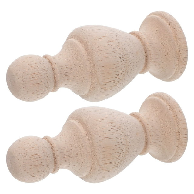 BRIGHTFUFU 2 Pcs Embouts de Poteau en Bois Kaki pour Rénovation Style Traditionnel