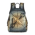 thumbnail image 1 of Disketp Vintage Compass Mochila Ligera e Impermeable, Mochila de Día Resistente para Viajes, Senderismo y Uso Diario para Hombre y Mujer, 1 of 7