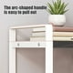thumbnail image 4 of Estantería de Escritorio de Doble Capa | Estructura de Hierro Blanco con Tablero de Madera | Organizador de Estantería de 30 X 20 X 18 Cm para Escritorio, Oficina y Mesita de Noche | Incluye Cesta de, 4 of 6
