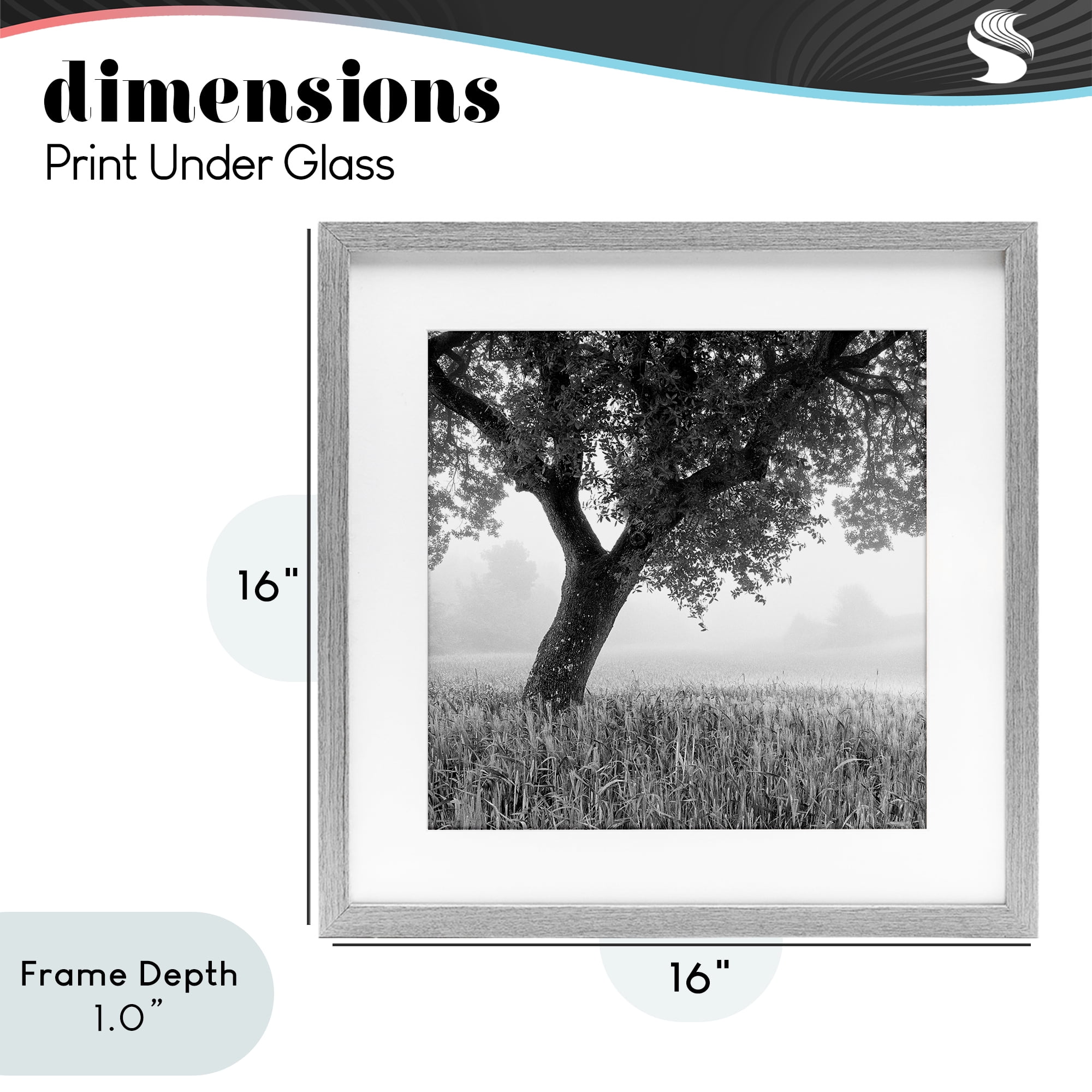Stupell Industries Tuscan Morning Oak in Mist Gray Framed Print Under Glass, design by Chip Forelli