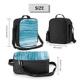 thumbnail image 2 of Fotbe Teal Turquoise Fluid Stripes Lonchera Bolsa de Almuerzo para Hombres y Mujeres, Lonchera de Gran Capacidad, Bolsa de Almuerzo Reutilizable, Bolsa Térmica Aislante, 2 of 7