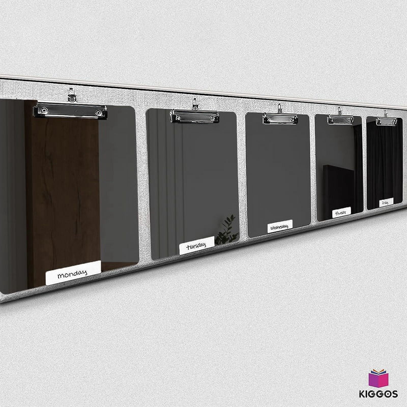 6 Pack Plastic Clipboards Black Clip Boards Low Profile Metal Clip Board Letter Size Bulk Class Set