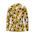 thumbnail image 4 of Chririnla Sunflower Skull Halloween Funny Print Women's Long Sleeve Shirt Moisture Wicking Quick Dry Golf Tennis Sports Shirts Tops Slim Fit Straight Blouses for Holiday,L, 4 of 7