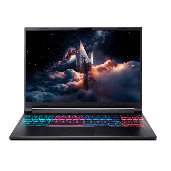 Restored Acer Nitro 16S AI AN16S-61 - AMD Ryzen AI 9 - 365 / up to 5 GHz - Win 11 Home - GeForce RTX 5070 Ti - 32 GB RAM - 1.024 TB SSD NVMe, QLC x 2 - 16" IPS 2560 x 1600 (WQXGA) @ 180 Hz - 2.5 Gigabit Ethernet - Wi-Fi 6E, Bluetooth - obsidian black - kbd: US Intl
