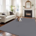 thumbnail image 2 of Non-Slip Rug Pad Rugs Pure Color Light Gray Rectangle Area Rugs 5x7Ft Soft Carpet Pads for Living Room Kids Room, Minimalist Style Grey, 2 of 9