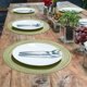 thumbnail image 3 of Advancent El juego de 12 piezas de 6 manteles individuales para añade elegancia al espacio de comedor manteles individuales ampliamente Mostrada verde+beige 12 Uds., 3 of 6