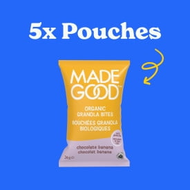 MadeGood Chocolate Banana Granola Minis 5pk, 5 x 24 g