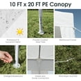 thumbnail image 4 of Gymax Pavillon Robuste 10'x20 Pieds pour Mariage, Auvent de Fête, Pavillon Extérieur, 4 of 8