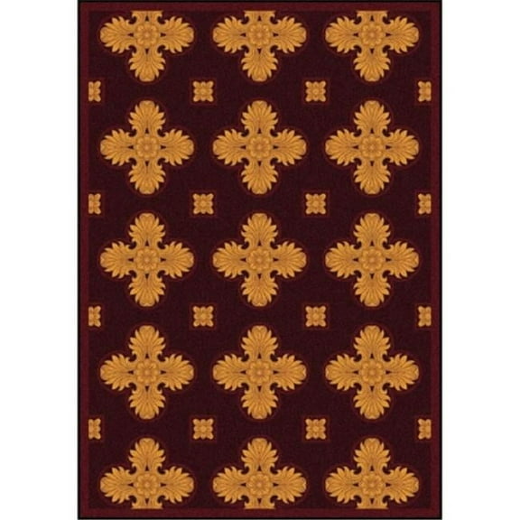 Any Day Matinee Tivoli Rectangle Theater Area Rugs  03 Burgundy - 3 ft. 10 in. x 5 ft. 4 in.