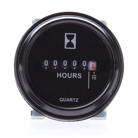 12v 24v 36v Hour Meter For Marine Boat Tractor Engine 2 Round Gauge Waterproof Walmart Canada