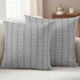 thumbnail image 3 of 2 Pack Outdoor Waterproof Throw Pillow Covers,Abstract Classic Striped Decorative Square Pillow Case Patio Pillowcases for Chair Couch Sofa 16x16in, 3 of 9
