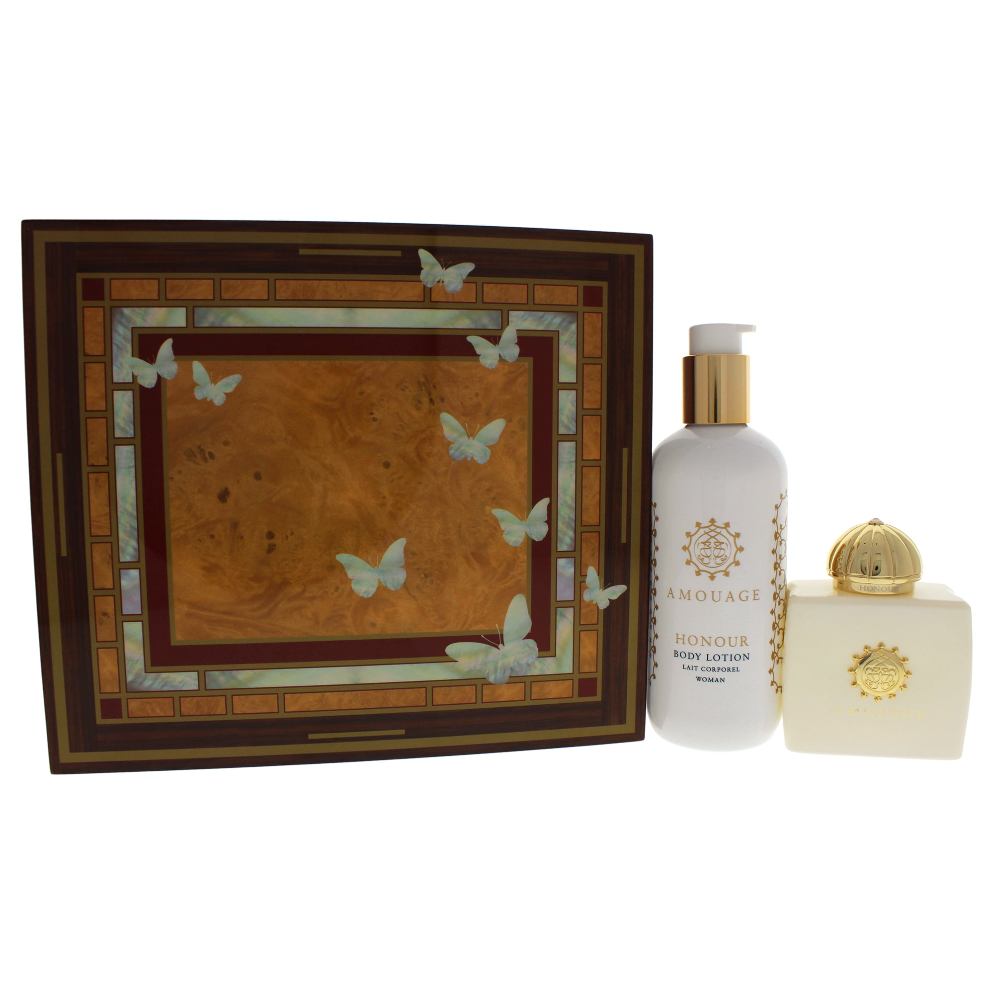 Amouage Honour 3.4oz Eau De Parfum Spray 10.2oz Body Lotion 2 Pc