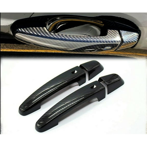 Real Carbon Fiber Exterior Door Handle Covers Glossy For Chevrolet Camaro 2016 2017 2018 2019 2020