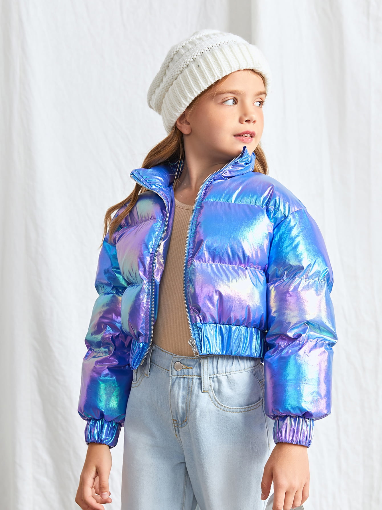 multicolor crop jacket