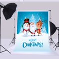 thumbnail image 1 of Telón de fondo de Navidad ABPHQTO 150x220cm con muñeco de nieve y Reno, 1 of 2