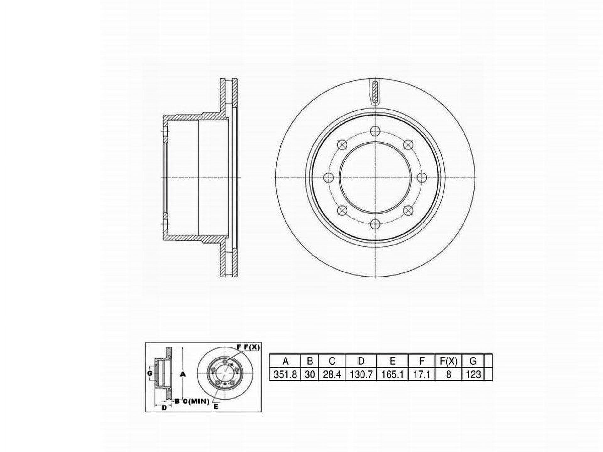UltraHC Coated High Carbon Brake Rotor, Rear UR001002, Dodge Ram 2500 2010-2002