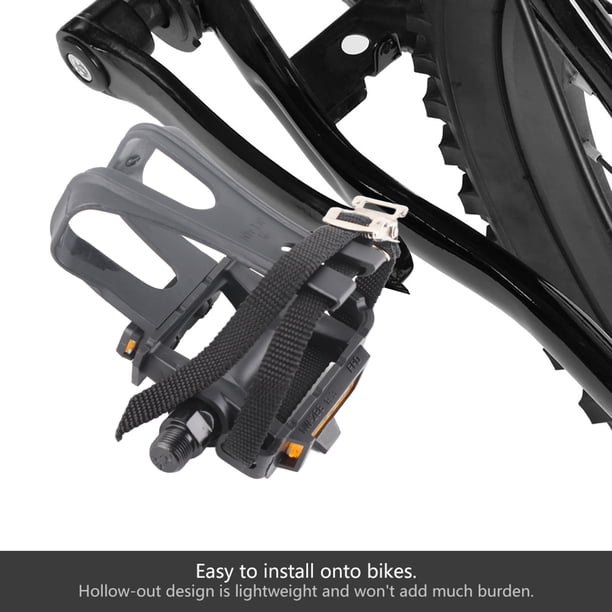 Cale Pied Vélo 1 Paire - Pédales Avec Clips Et Sangles Pour Meilleure Adhérence Et Confort