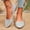 Silver, variant on Trendy Women Low Cut Leather Flat Shoes Solid Color Slip on Lazy Design Casual Versatile Outdoor Daily Casual Footwear Silver 8.5(41)
