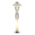 thumbnail image 2 of 1/2ct TDW Princess Cut Diamond 10K Yellow Gold Twist Shank Engagement Ring, 2 of 4