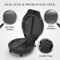 thumbnail image 2 of Dual-Zone Electric Omelette Maker,Omelette Maker Electric,1000w Rapid Double-Sided Egg Cooker With Non-Stick Plates，Anti-Silp Base Anti-Scald Handle Cool-Touch Handle for Home,Dorm&Travel, 2 of 7