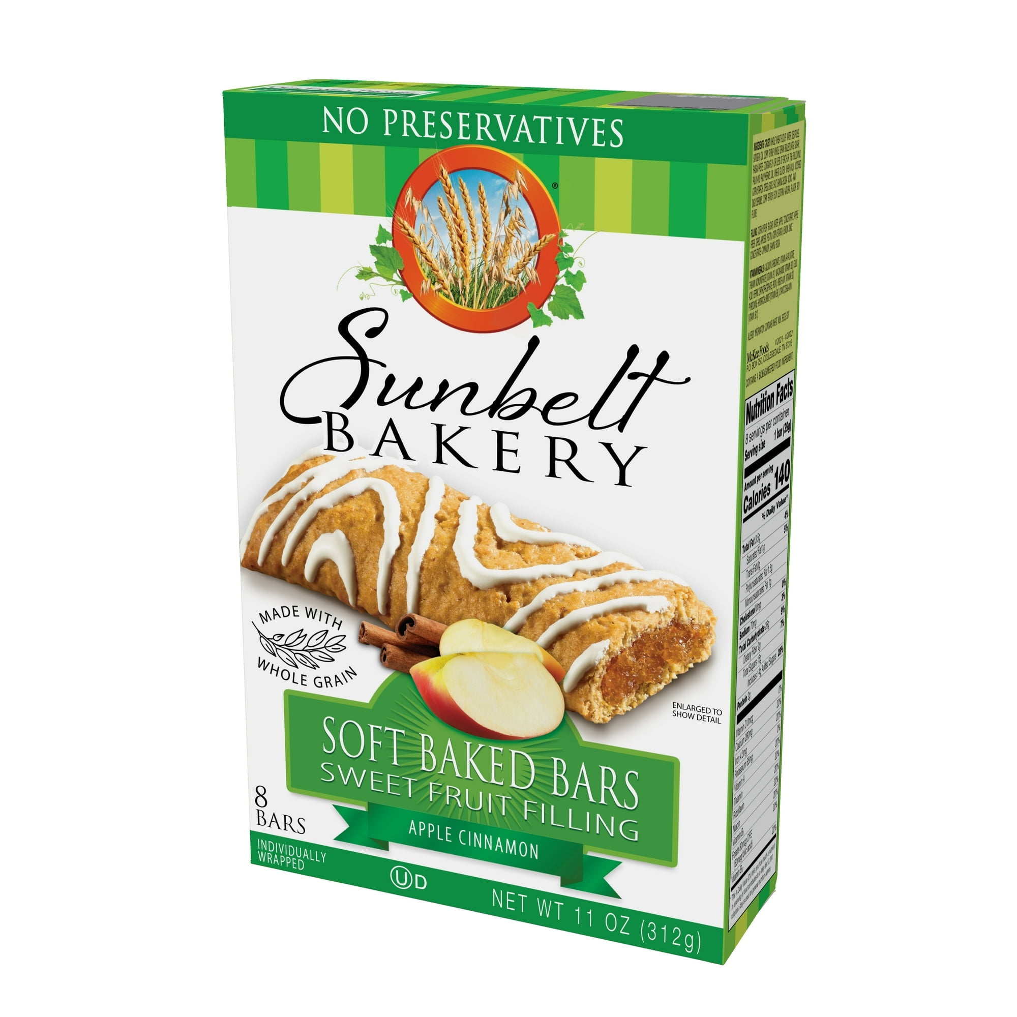 Sunbelt Bakery Soft Baked Bars Apple Cinnamon, 3 Pack (8 Count Each) – with Bowl by OMA